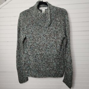 Norm Thompson Marled Knit Sweater Size M Cotton‎ Blend
